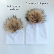 Süße Baumwoll-Pompom-Mütze für Babys