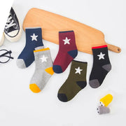 5 Paar weiche Babysocken mit Design