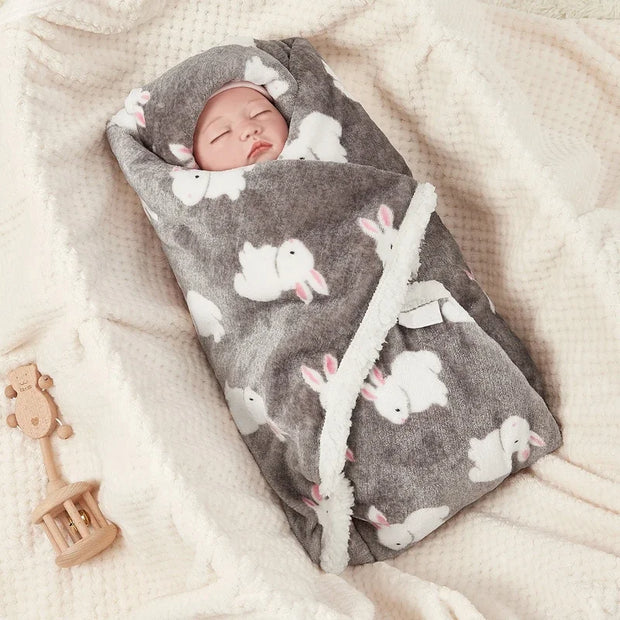 Babydecke aus Flanell und Lammfleece