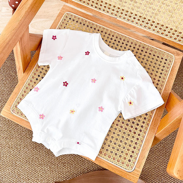 Sommer Baby Strampler Neugeborenen Blumendruck