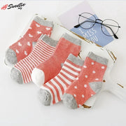 5 Paar weiche Babysocken mit Design