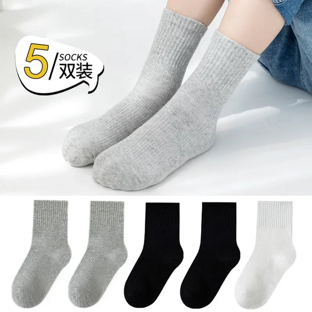 5 Paar Baumwollsocken für Jungen und Mädchen