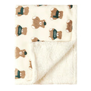 Babydecke aus Flanell und Lammfleece