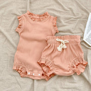 Sommer Baby Mädchen Kleidung Set Infant Rüschen