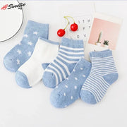 5 Paar weiche Babysocken mit Design